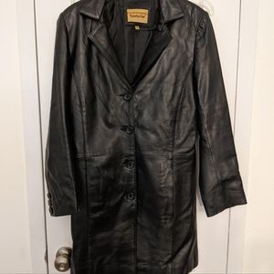 Genuine black leather jacket - Small Size